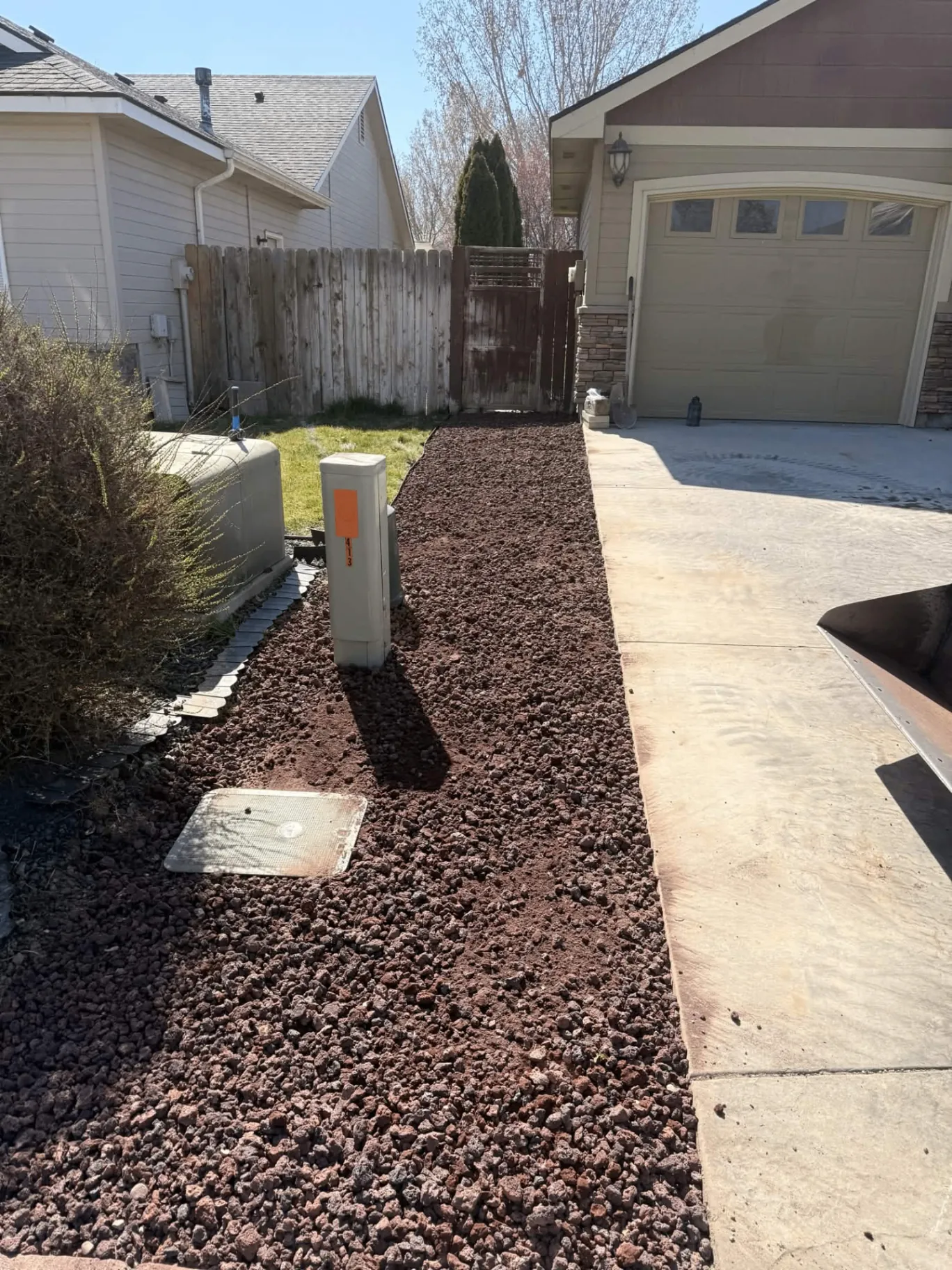 Lava Rock Side Yard